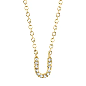0.04CT DIAMOND NECKLACE - INITIAL U