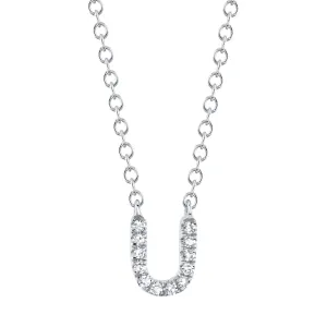 0.04CT DIAMOND NECKLACE - INITIAL U