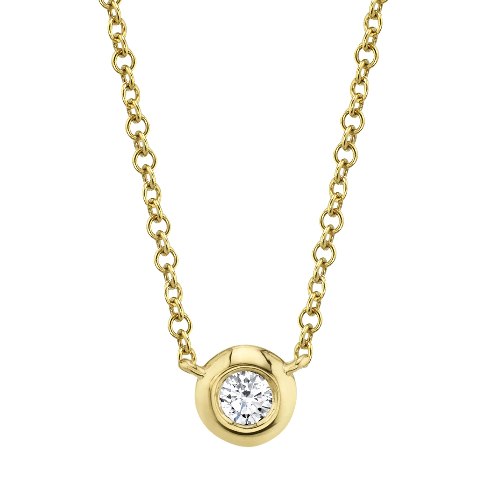 0.10CT DIAMOND BEZEL NECKLACE