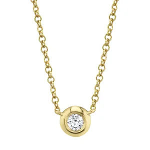 0.10CT DIAMOND BEZEL NECKLACE