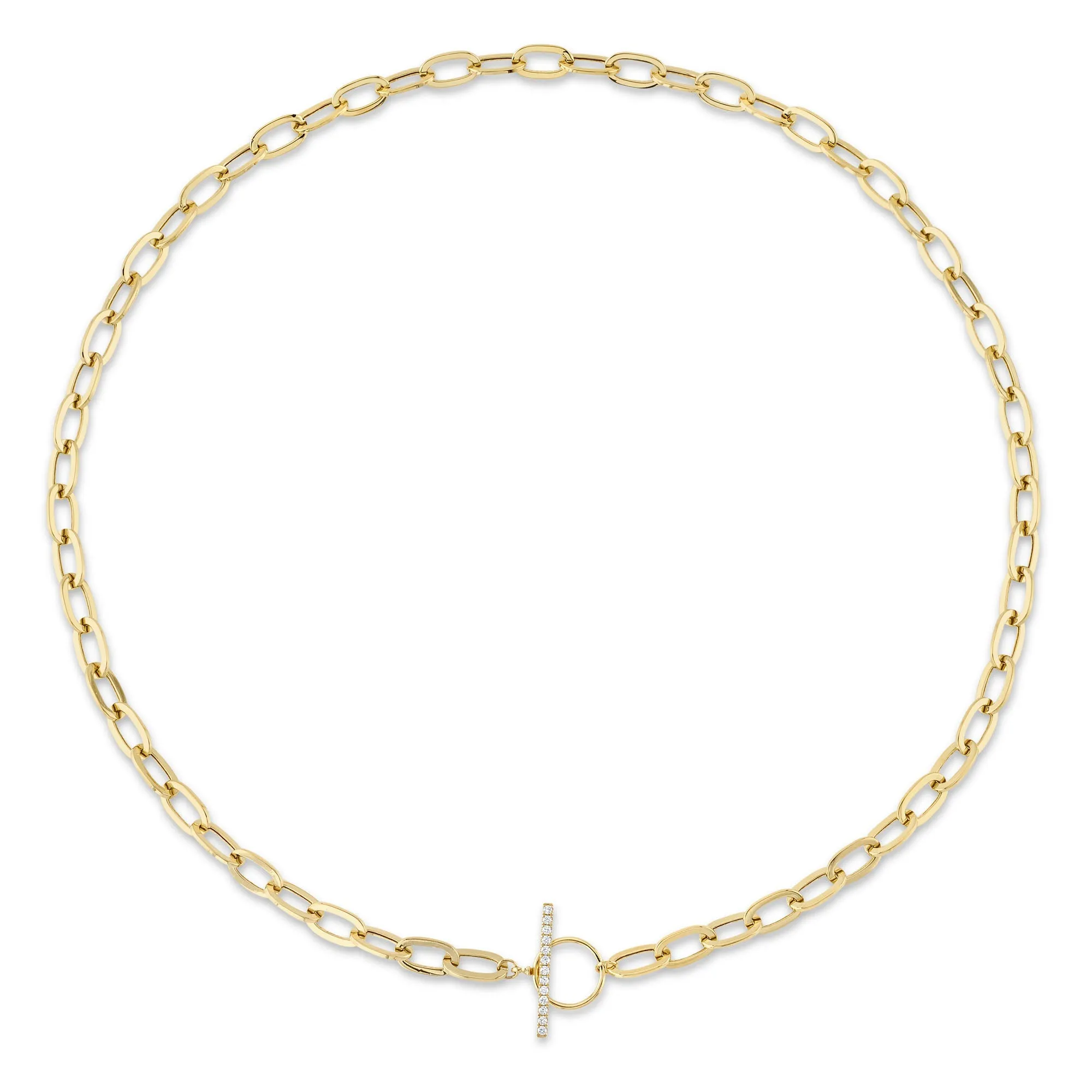 0.13CT DIAMOND PAPER CLIP LINK NECKLACE