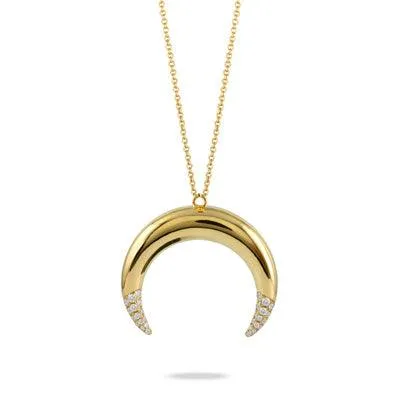 0.22ctw Diamond Moon Necklace