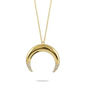 0.22ctw Diamond Moon Necklace
