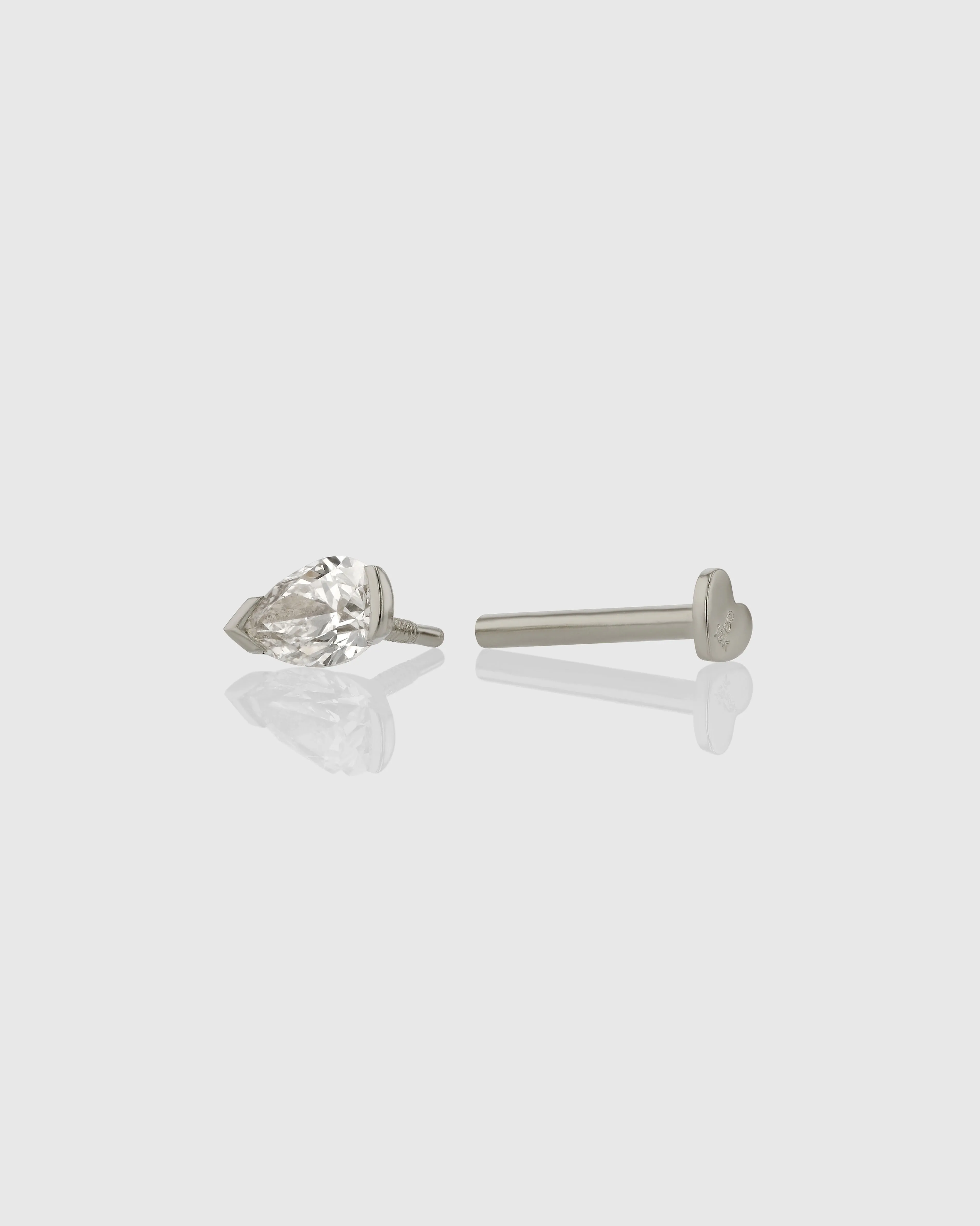0.51ct Pear Suspense Cartilage Earring