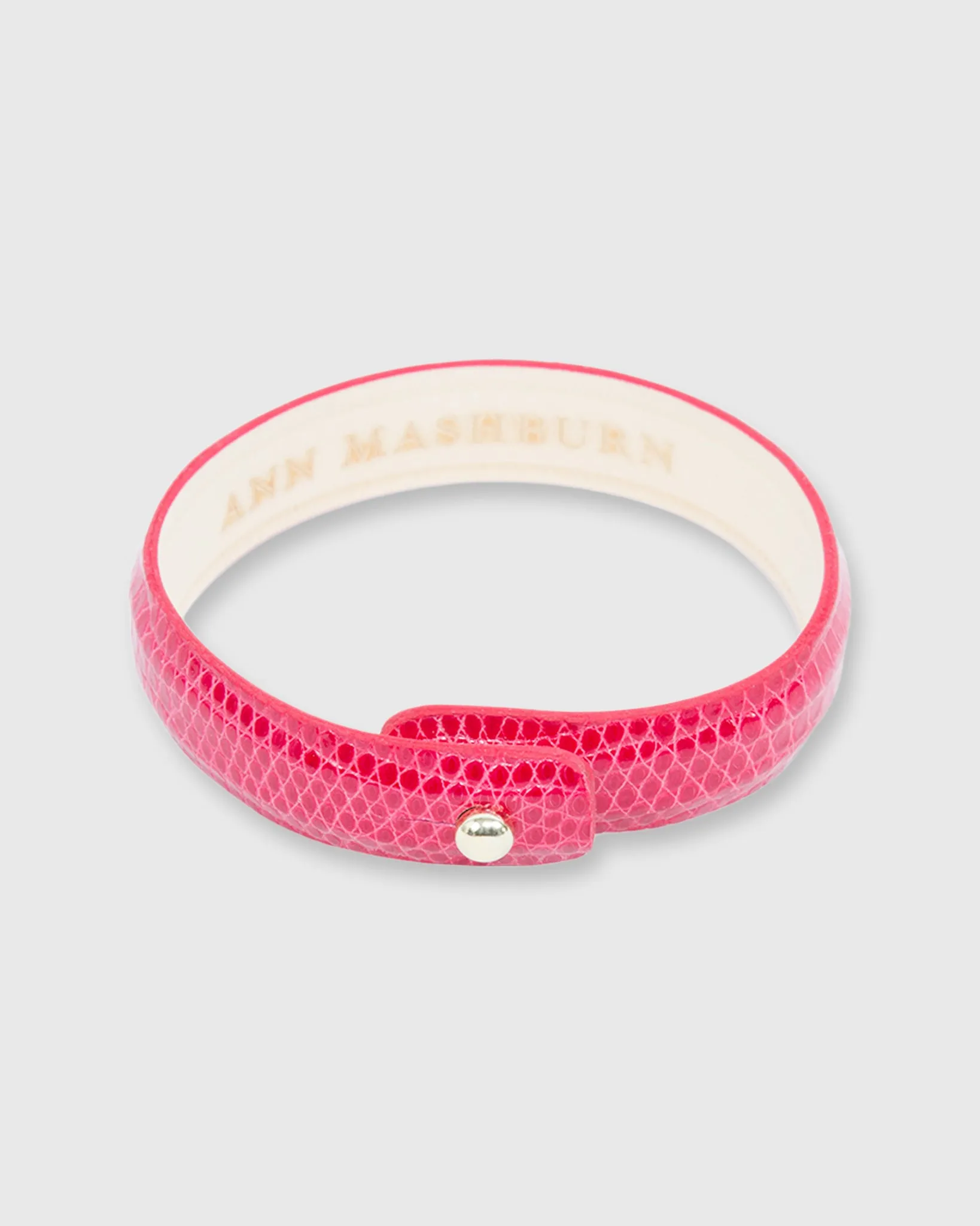 0.5" Lizard Cuff Bracelet in Red