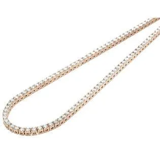 10K Solid Gold 3mm Moissanite Tennis Chain