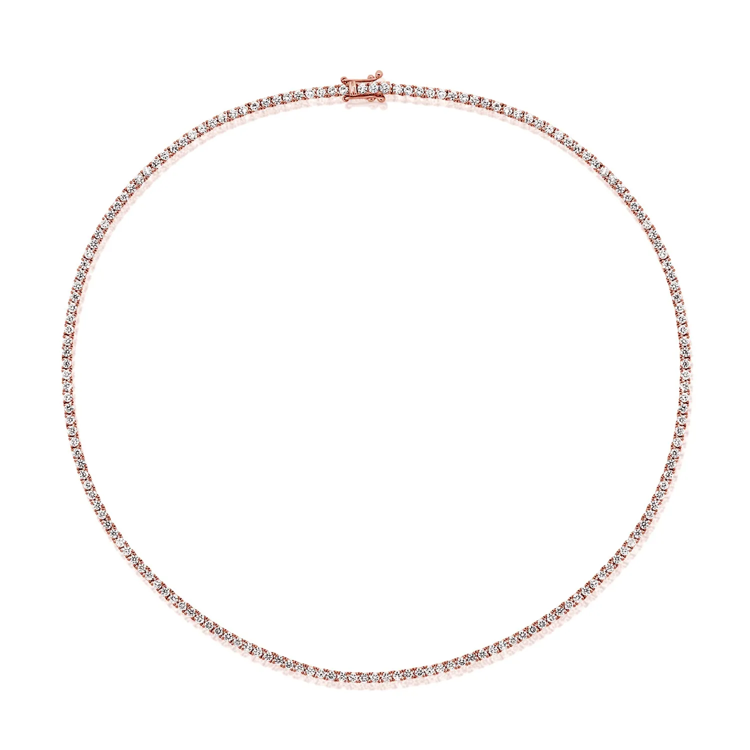 14K Gold & Diamond Tennis Line Necklace - 5.80ct