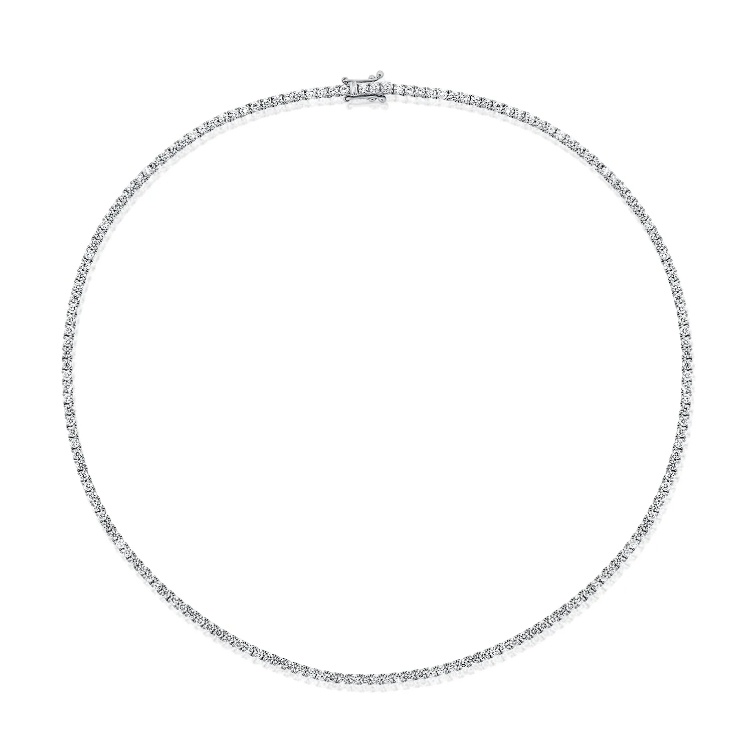 14K Gold & Diamond Tennis Line Necklace - 5.80ct