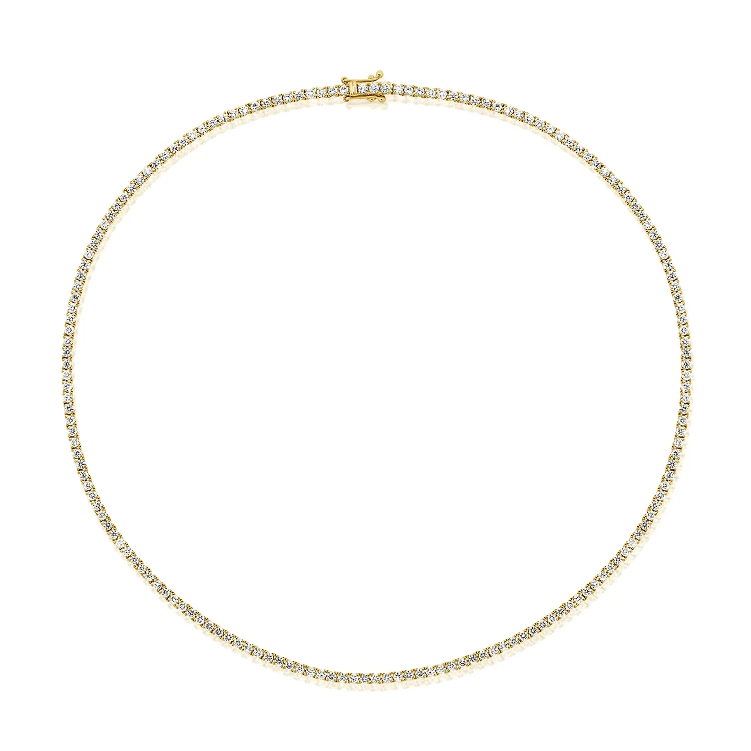 14K Gold & Diamond Tennis Line Necklace - 5.80ct