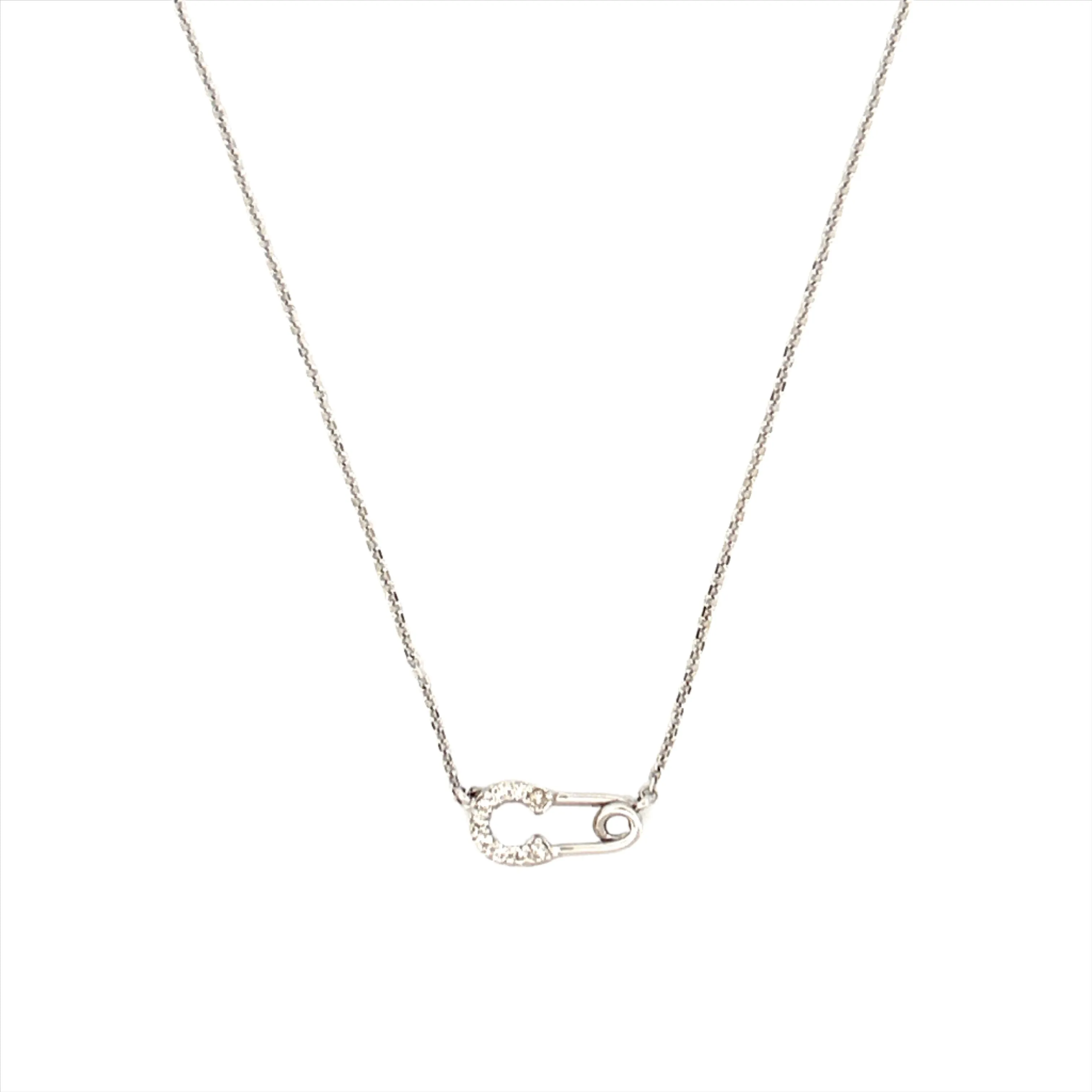 14K Gold Baby Pin Diamond Pendant