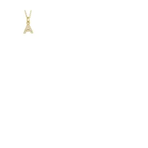14K gold diamond initial charms