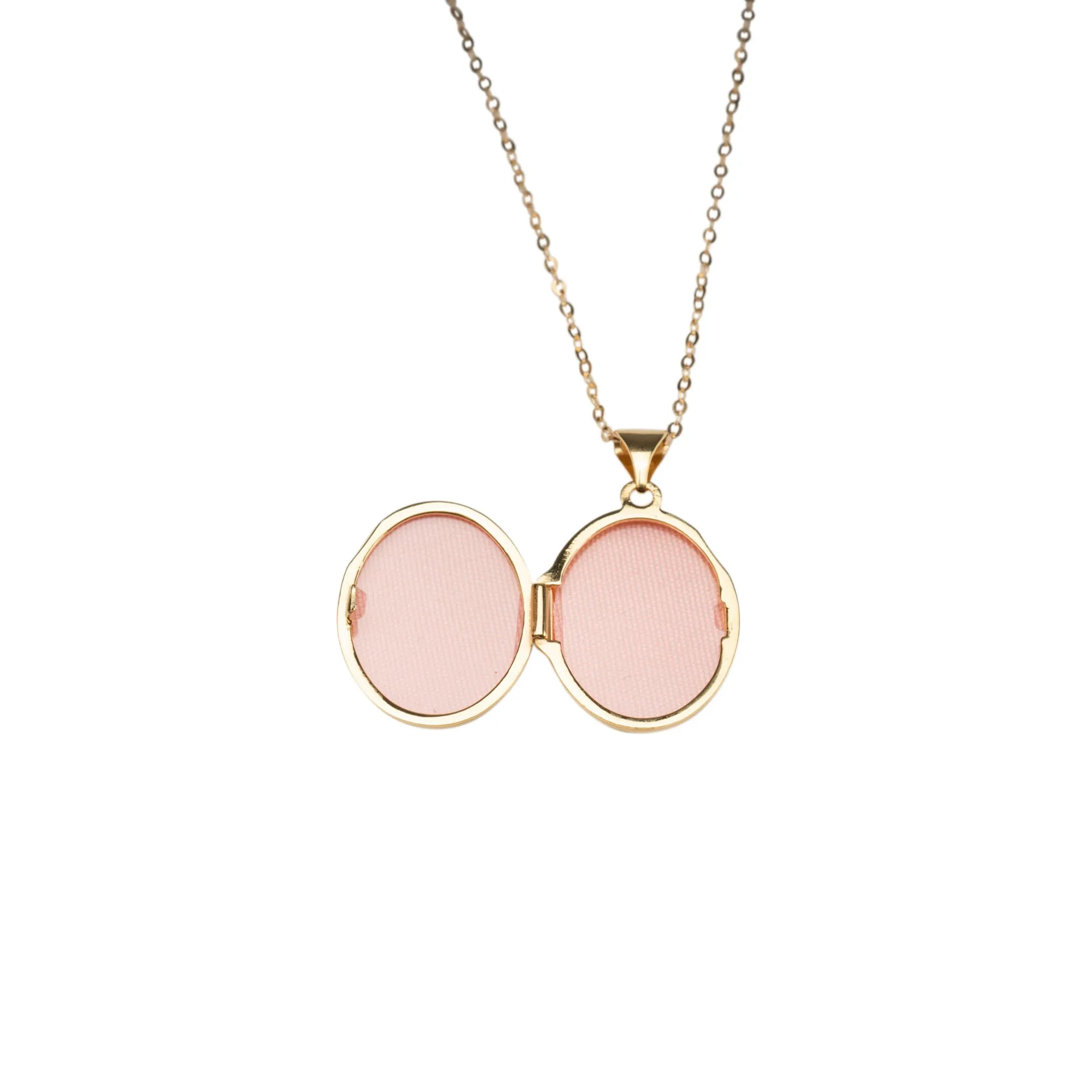 14k Oval Locket Necklace
