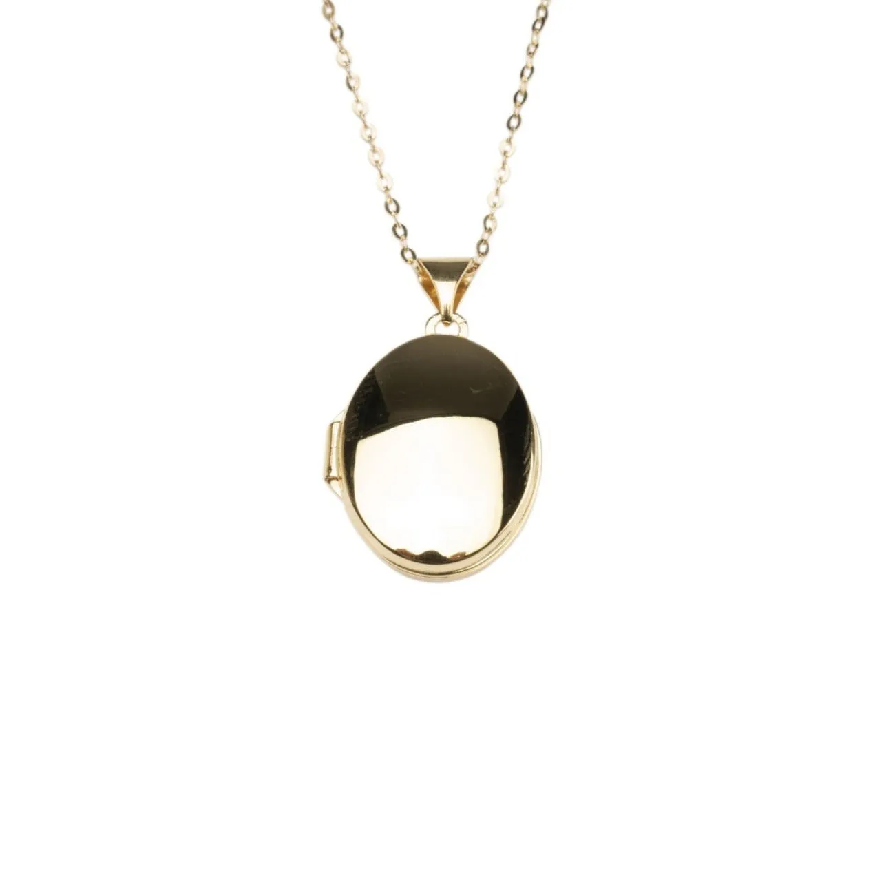 14k Oval Locket Necklace