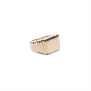 14k Pyramid Signet Ring