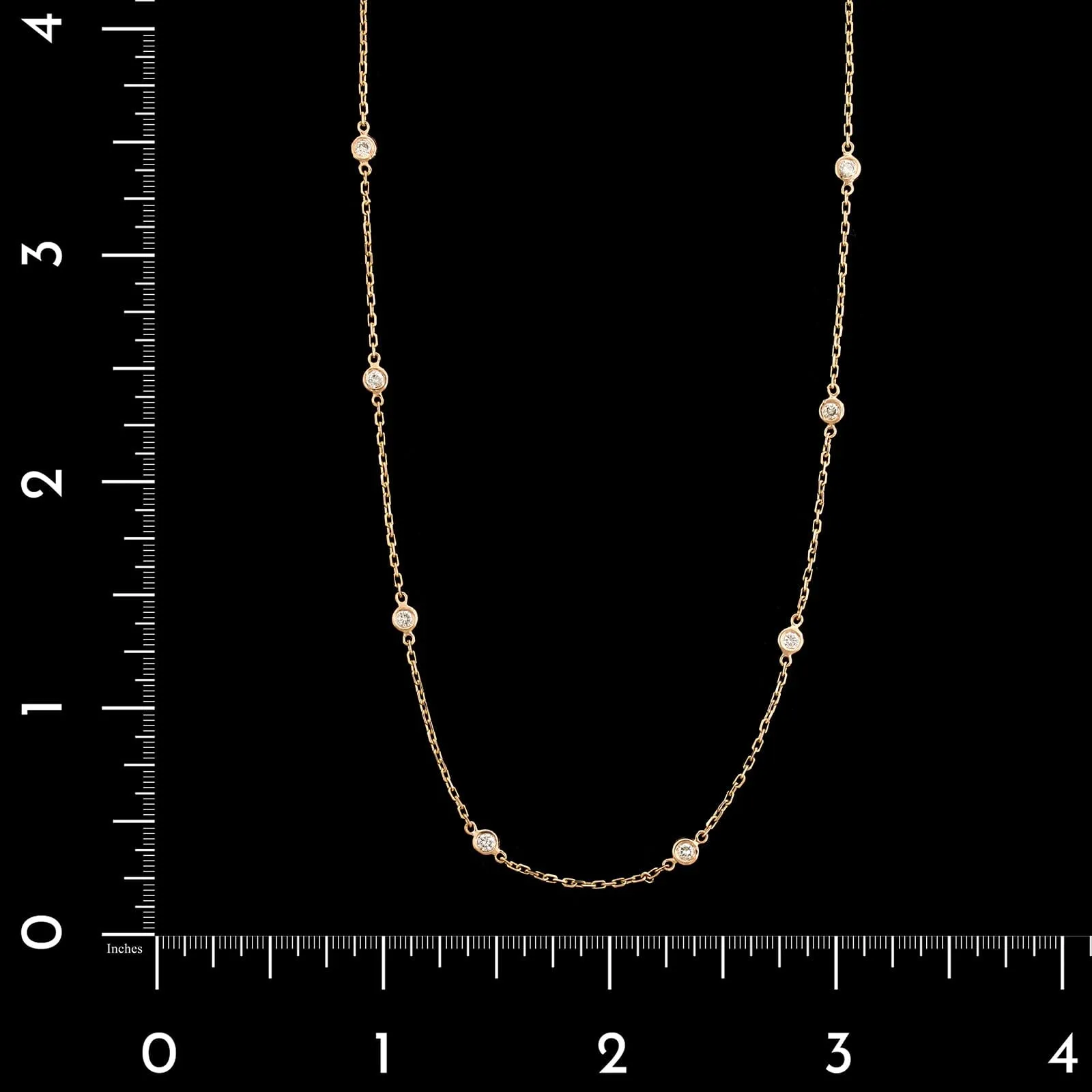 14K Rose Gold Estate Diamond Necklace