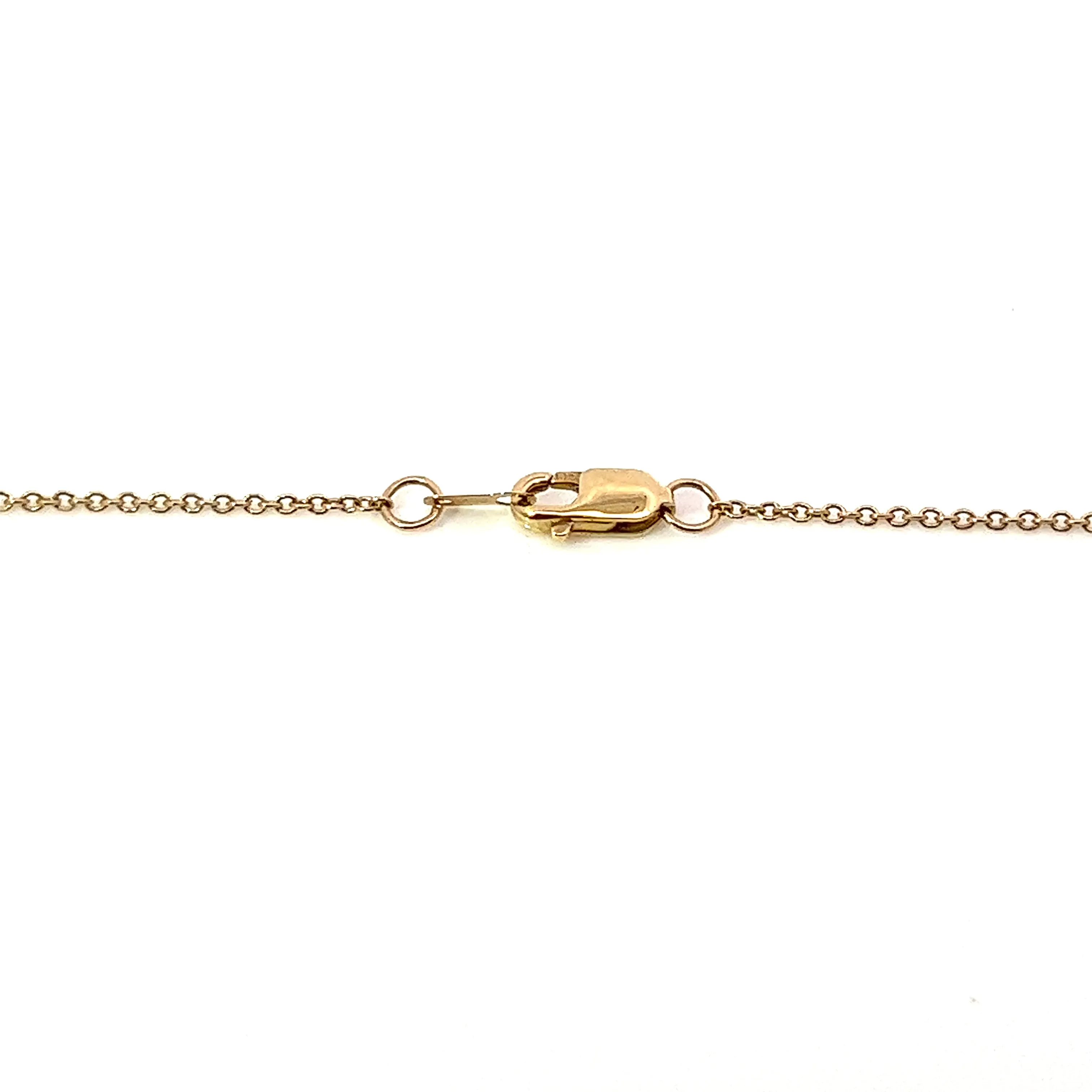14K solid gold marquise & baguette diamond bar necklace