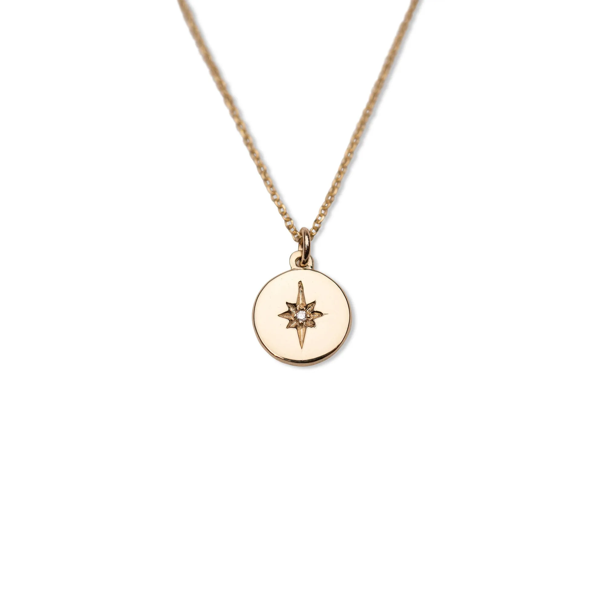 14k Starburst Diamond Necklace