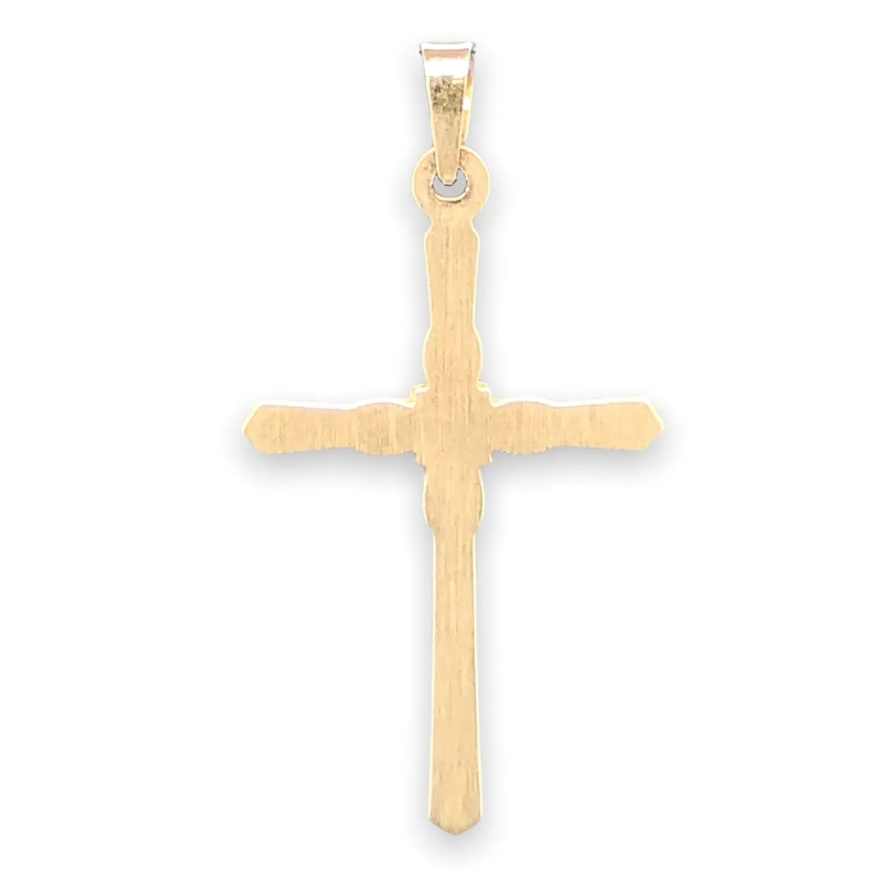 14K TT Gold 28x17mm 0.05ctw Diamond Cross