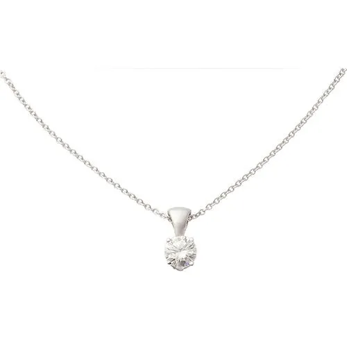14k White Gold Diamond Necklace .50ct