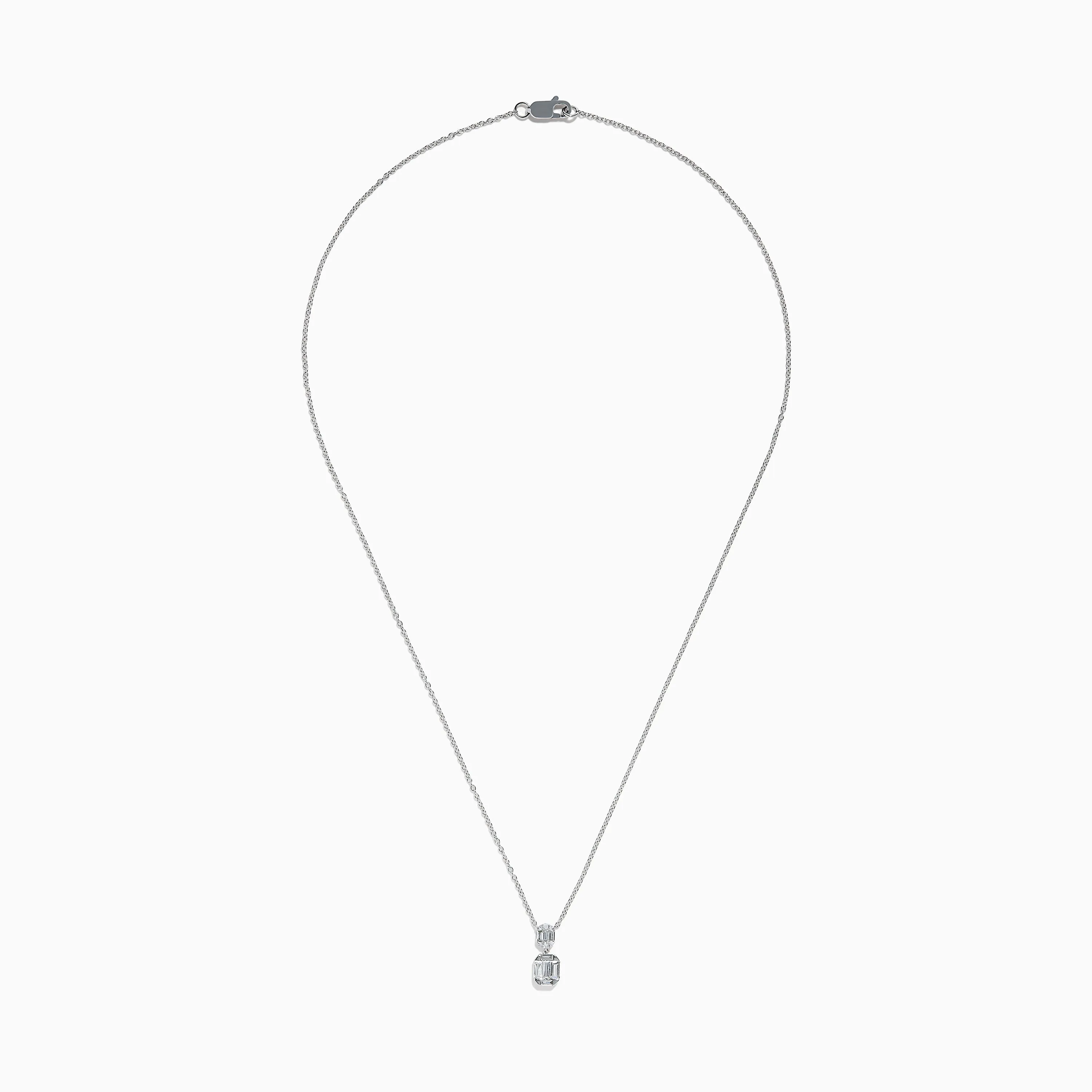 14K White Gold Diamond Necklace