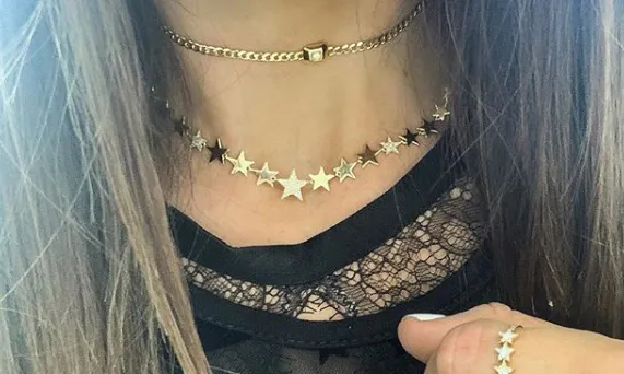 14K White Gold Diamond Pave Star Necklace