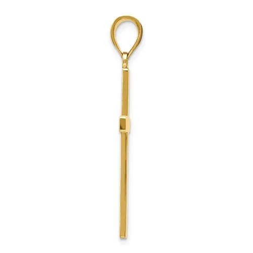14K Y 20mm Gold Solid Cross