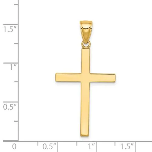 14K Y 20mm Gold Solid Cross