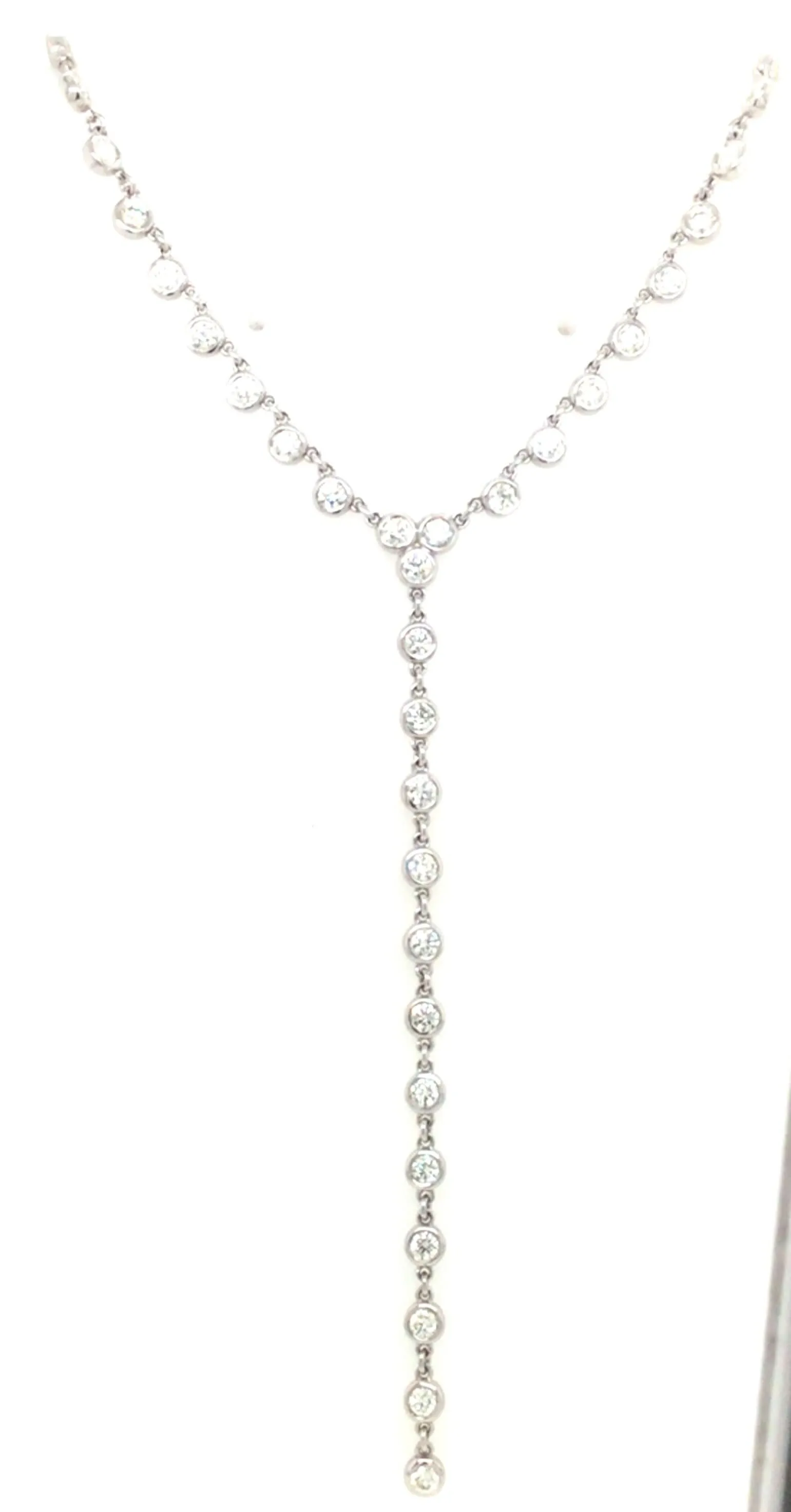 14K Yellow Natural Diamond 16 inch Necklace