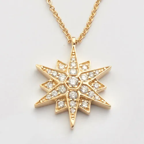 14KY 0.25CTW DIAMOND - STAR NECKLACE