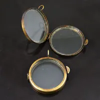 1.62x0.41in Round Shadow Box Pendant-Locket-PKG/2