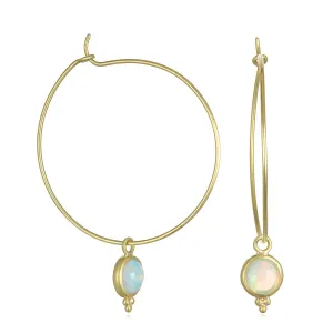 18 Karat Gold Australian Crystal Opal Drops