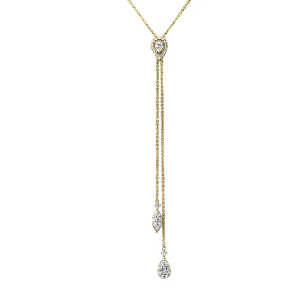 18k Gold & Diamond Bolo Necklace - 0.48ct