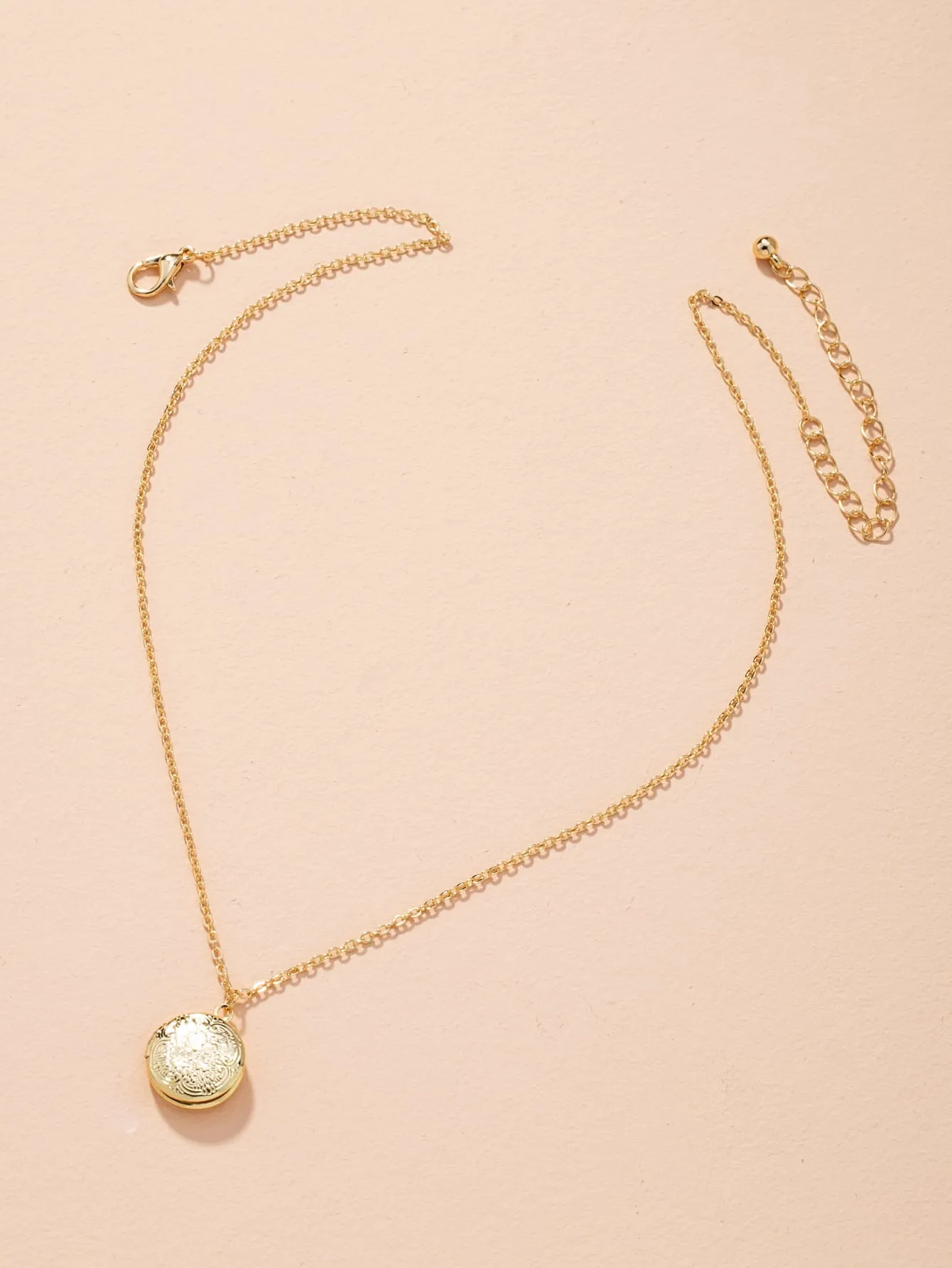 1pc Open Locket Pendant Necklace Copper Jewelry Dainty Necklace Novelty Necklace
