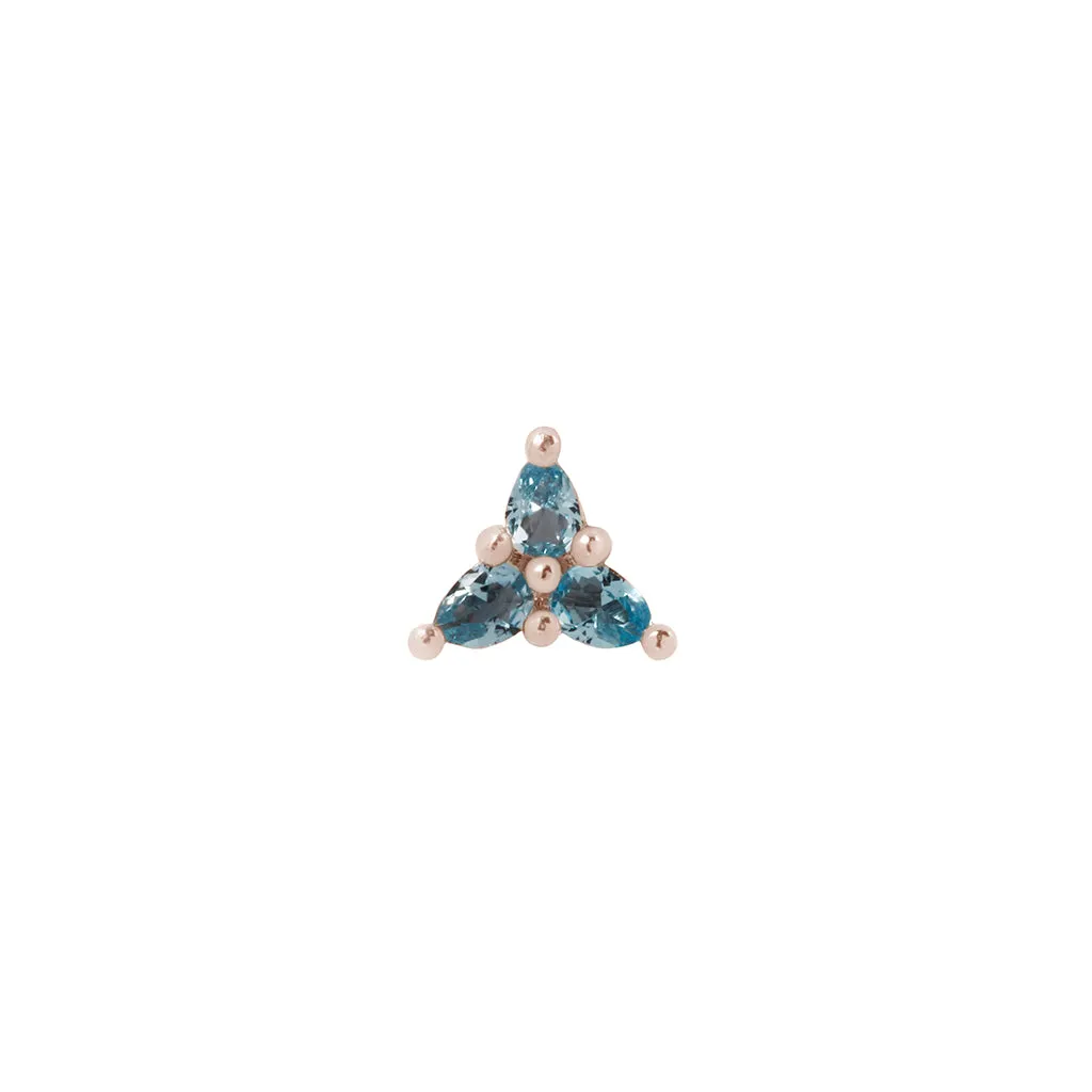 3 Little Pears - London Blue Topaz - Threadless End