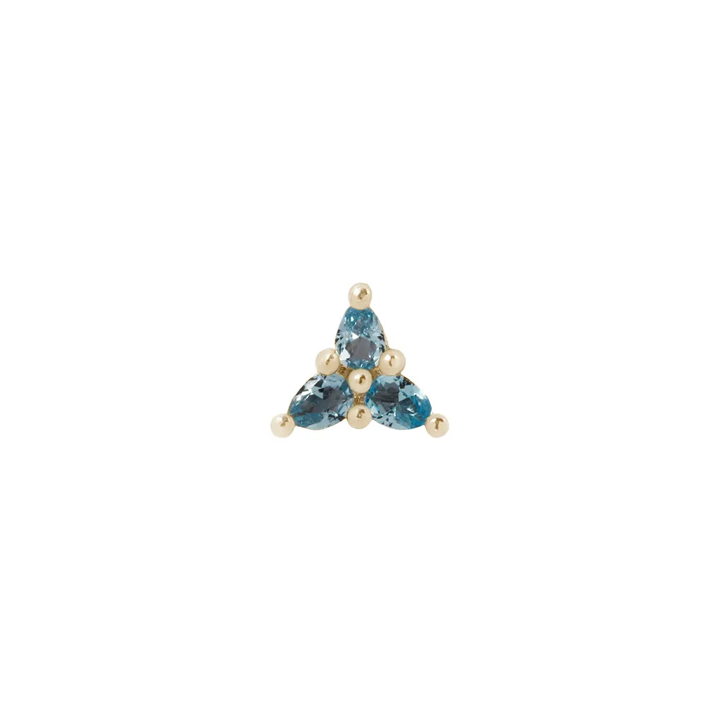 3 Little Pears - London Blue Topaz - Threadless End