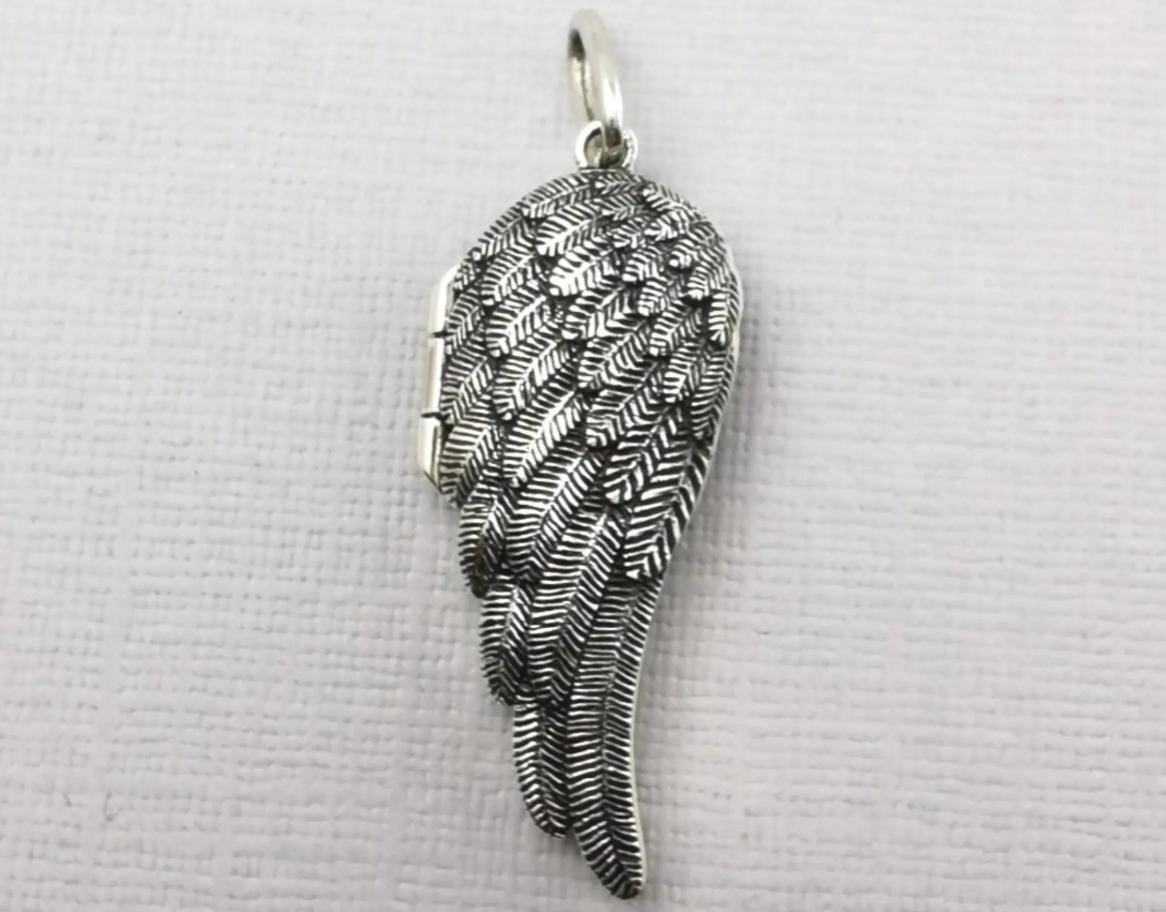 925 Sterling Silver Angel Wing Locket Pendant