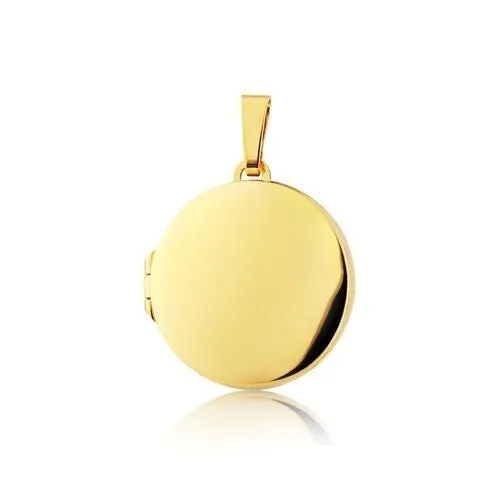 9ct Gold Round Locket Pendant, Timeless Elegance, 24mm, 18" Chain, Gift box included