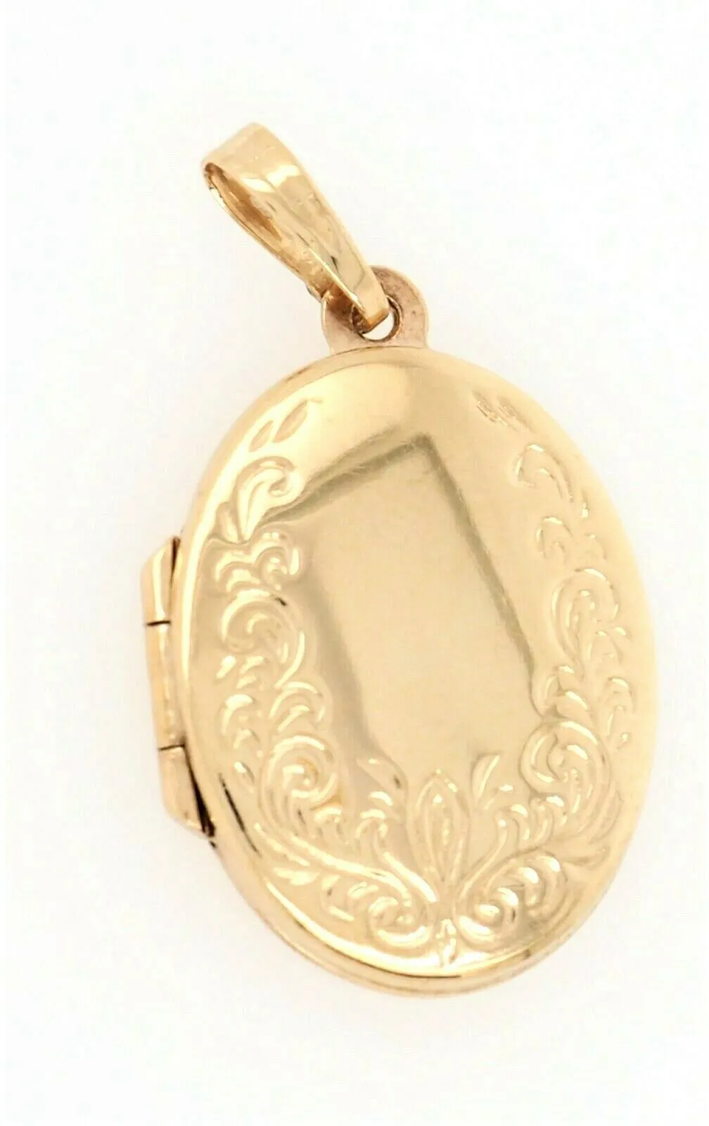 9ct Yellow Gold Locket Pendant with Embellished Front