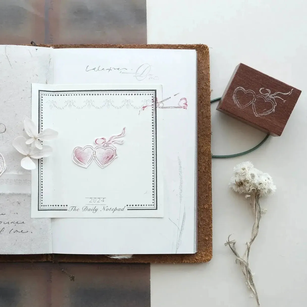 A Love Story Rubber Stamp