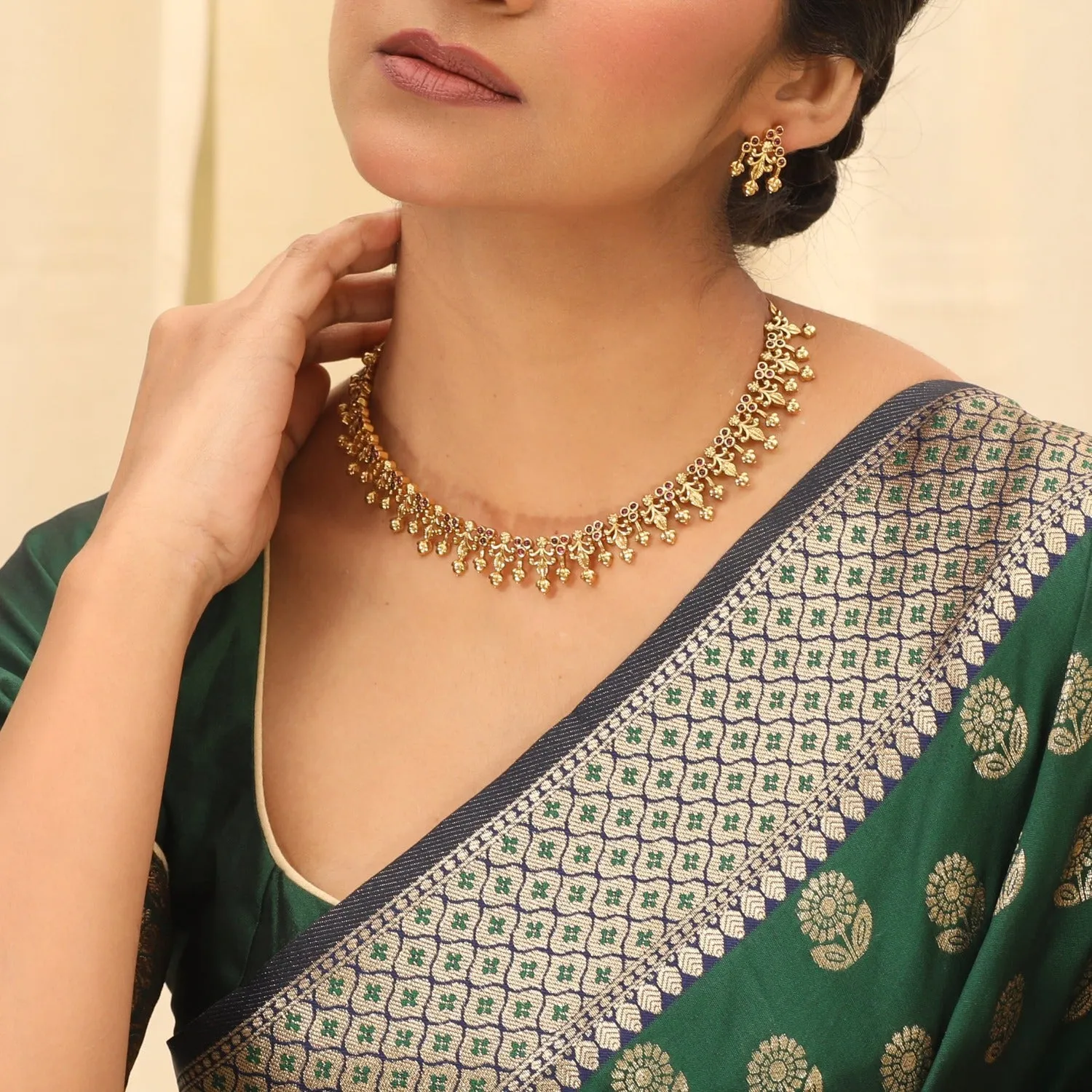 Alala Gold Plated Tribal Necklace Set