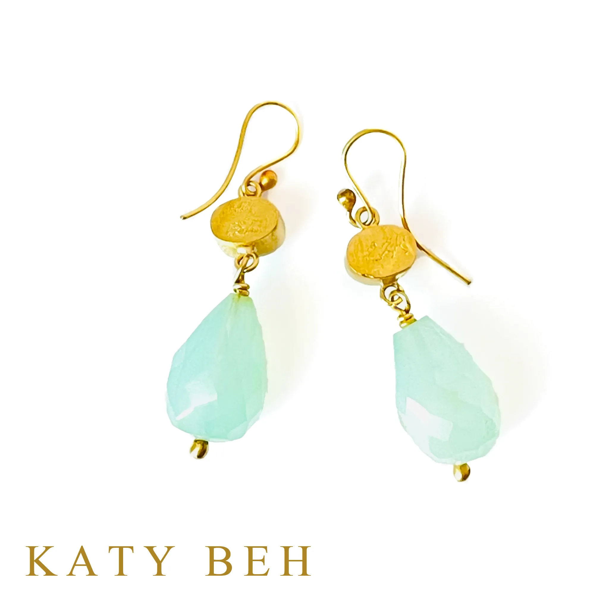 Alice Peridot and Peruvian Chalcedony Earrings
