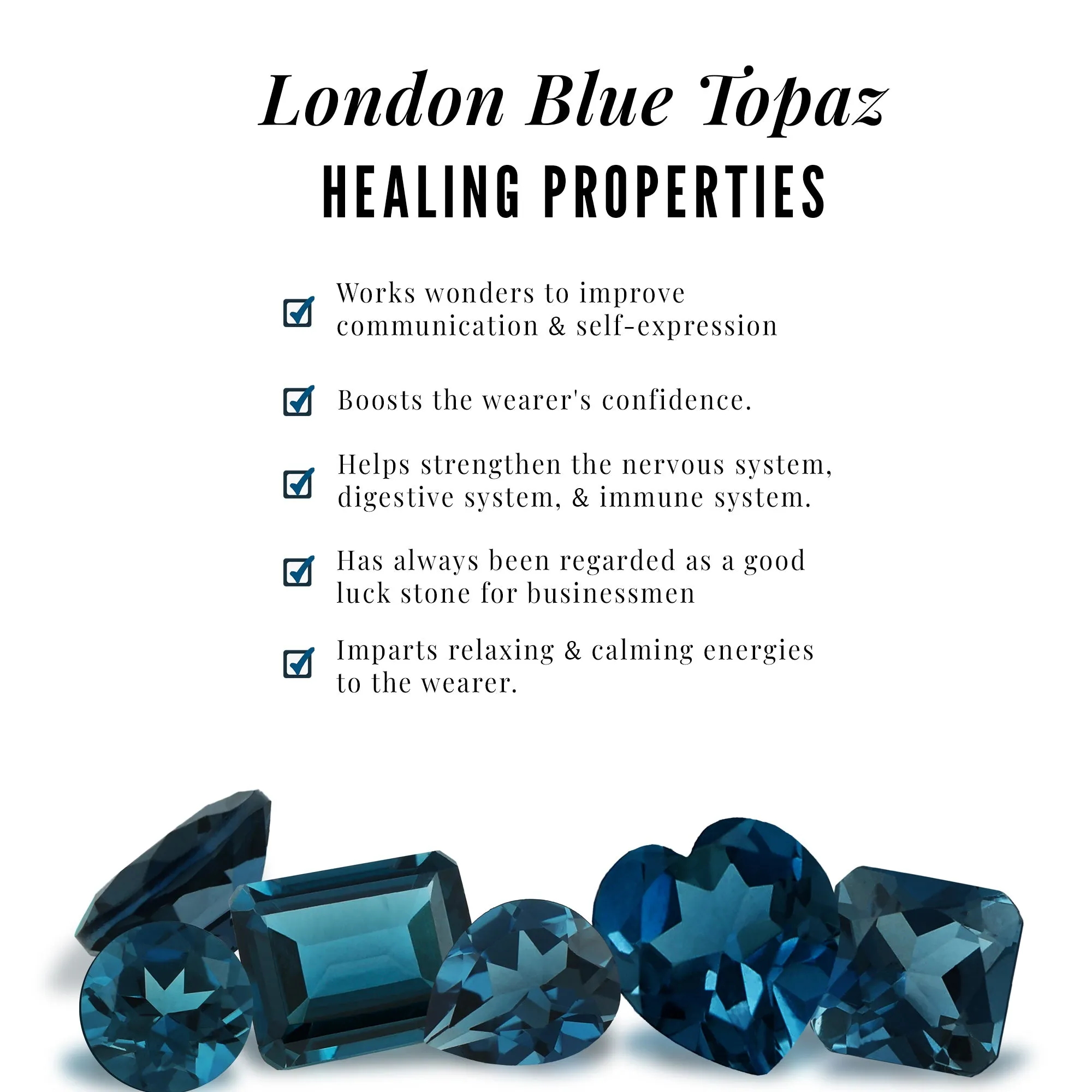 Alternate London Blue Topaz and Diamond Half Eternity Ring