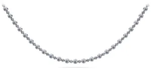 Alternating Diamonds Lab-Grown Diamond Necklace with 5.18 ct.(finished) 1.5mm, 2.5mm
