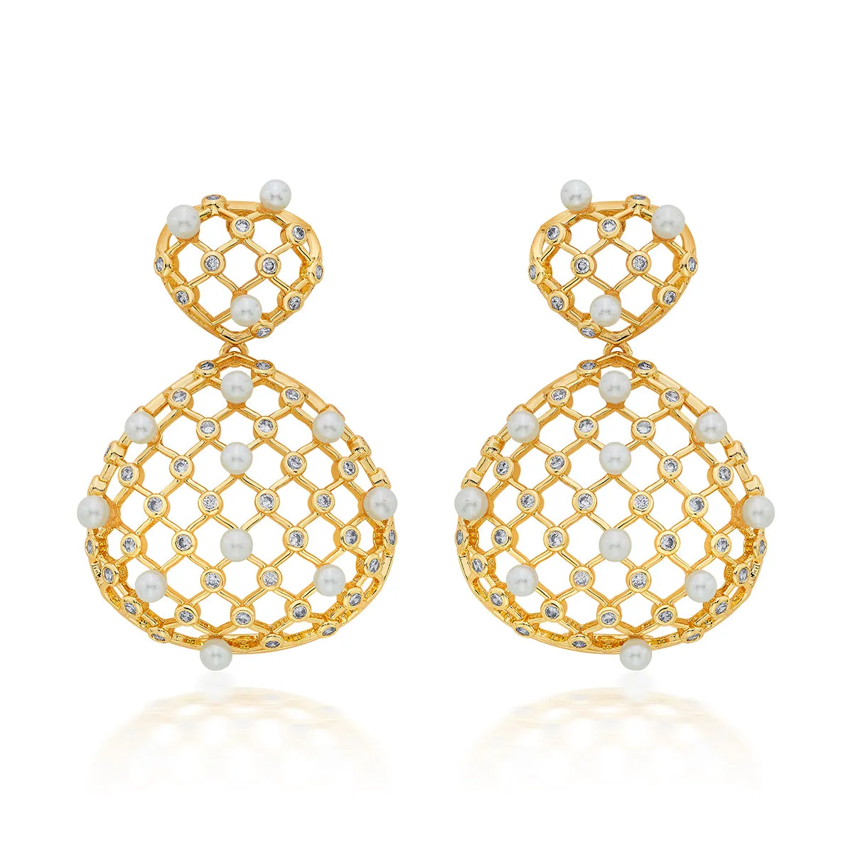 Amara Lattice Drop Earrings