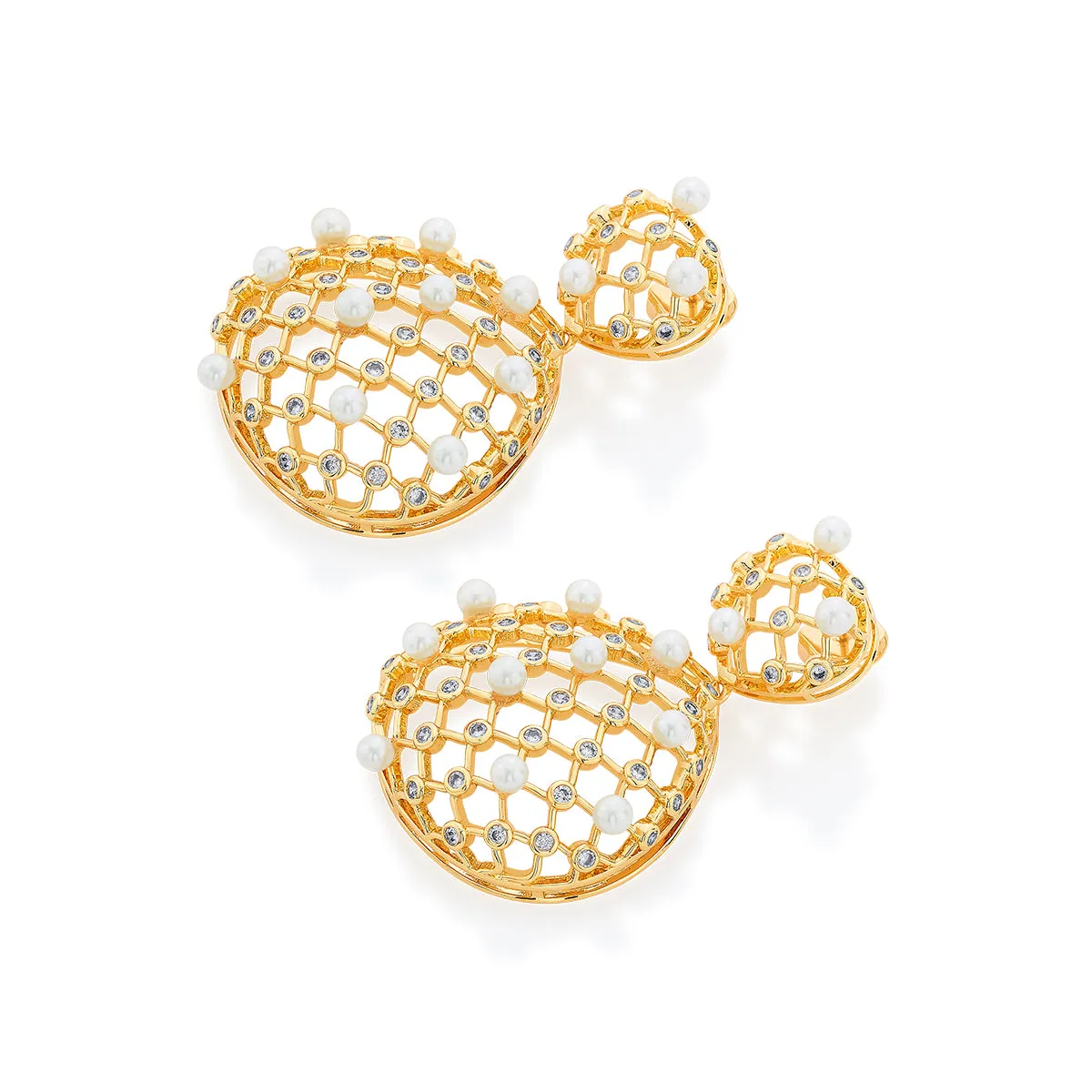 Amara Lattice Drop Earrings