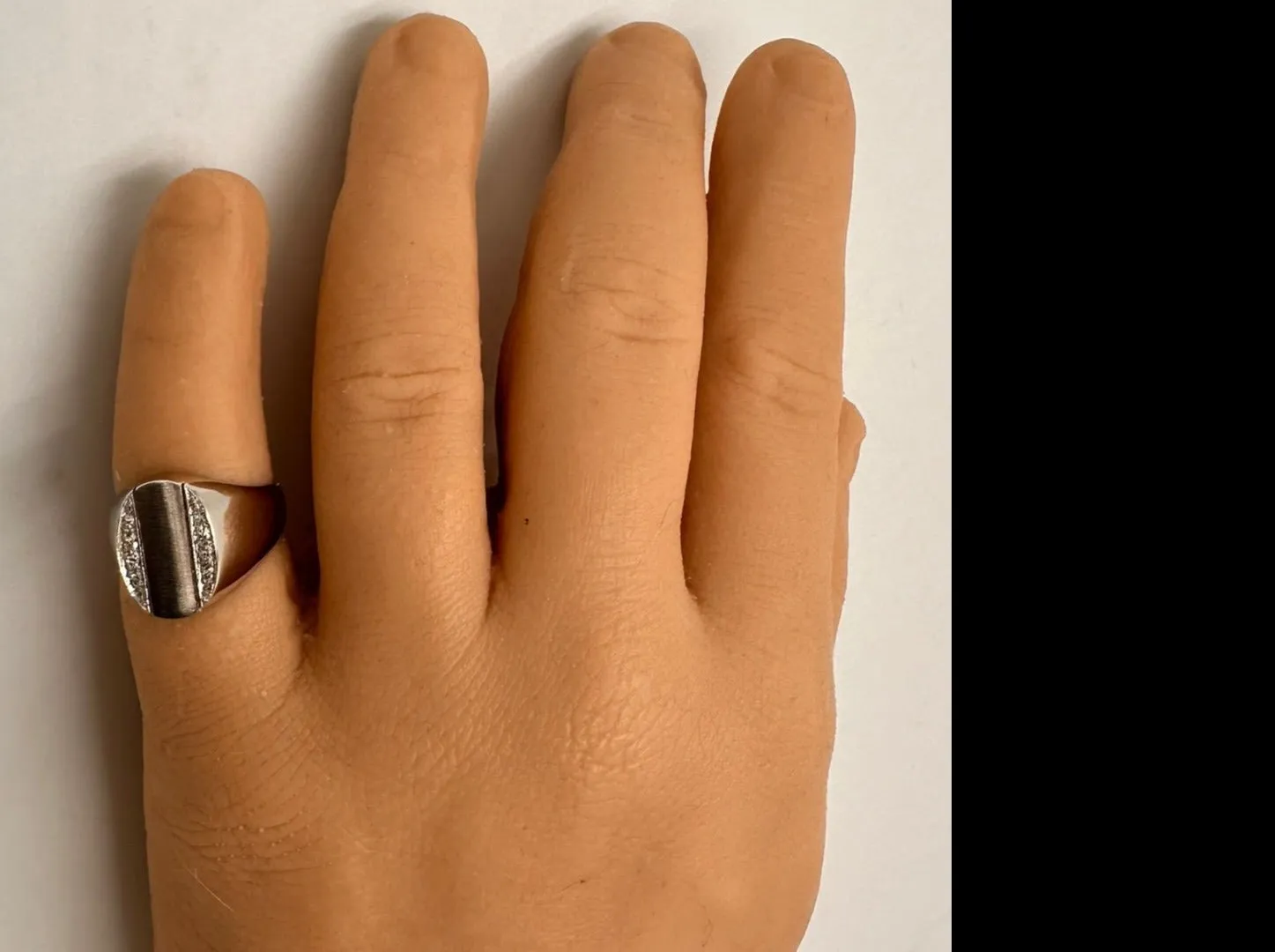 Amazing 18K Gold & Diamond Ring Gents/Unisex Signet Ring