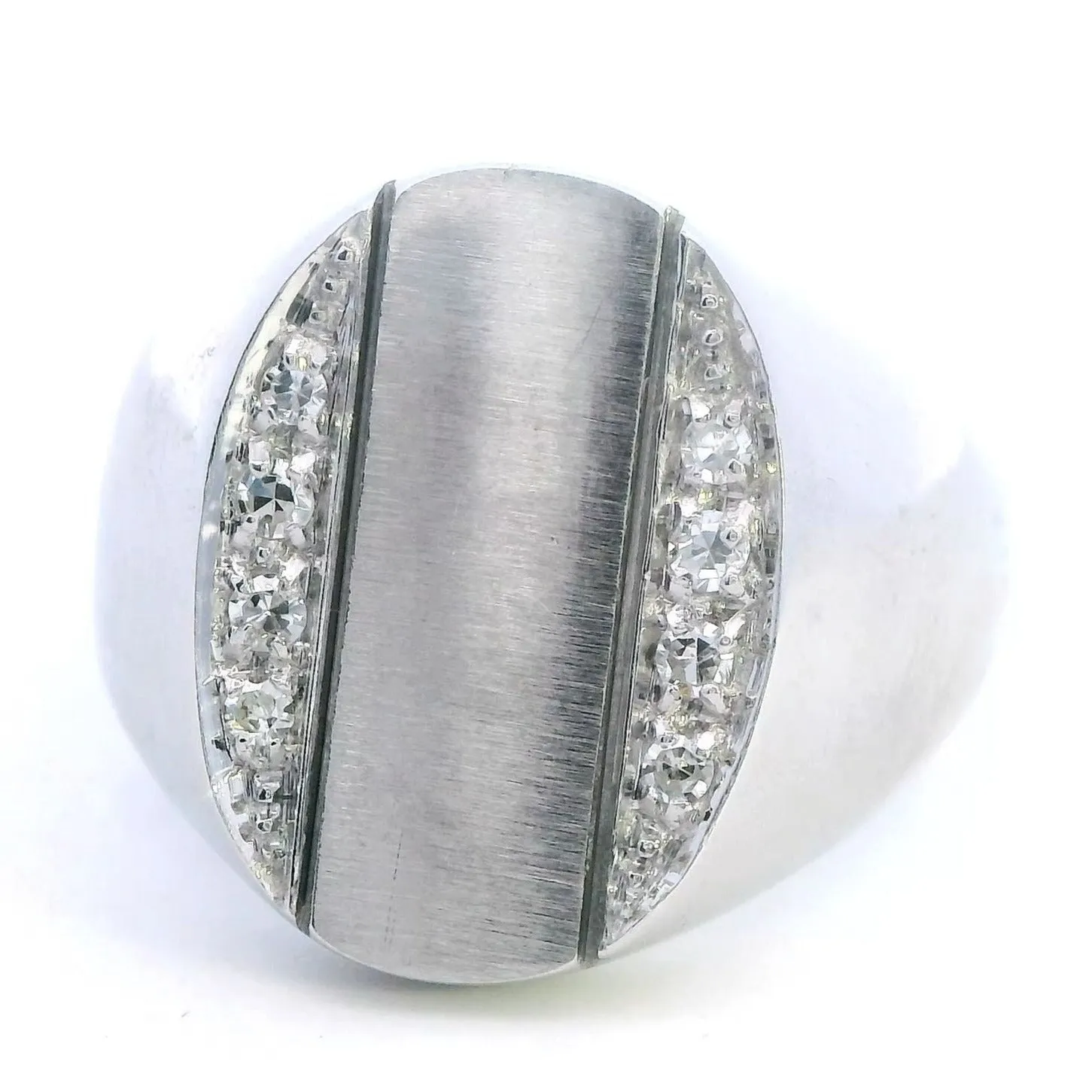 Amazing 18K Gold & Diamond Ring Gents/Unisex Signet Ring