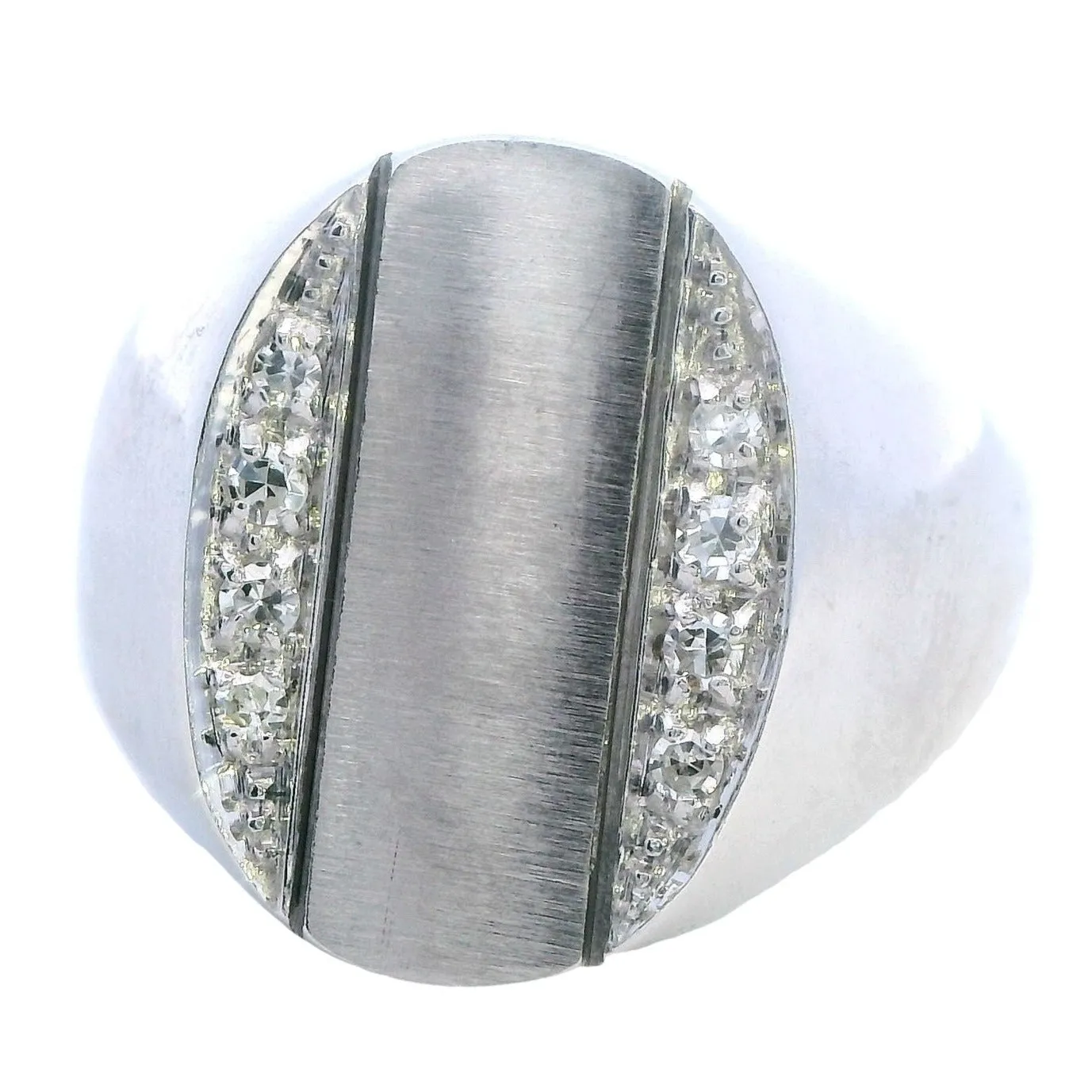 Amazing 18K Gold & Diamond Ring Gents/Unisex Signet Ring