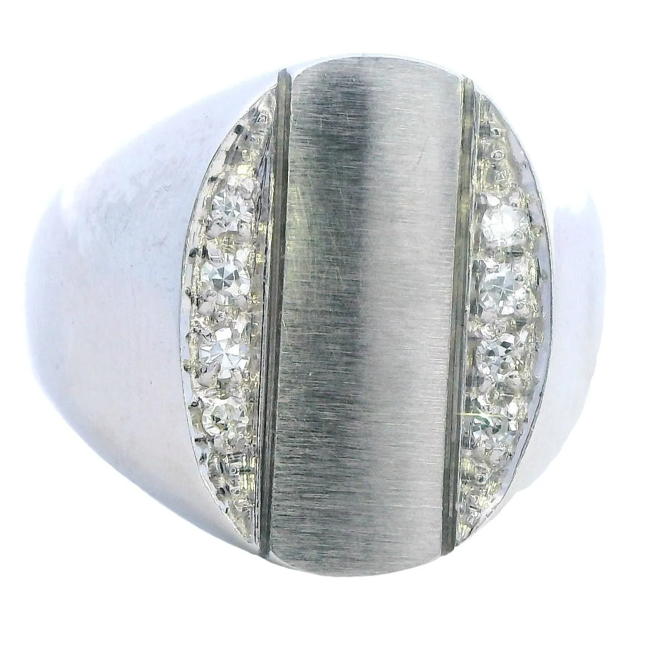 Amazing 18K Gold & Diamond Ring Gents/Unisex Signet Ring
