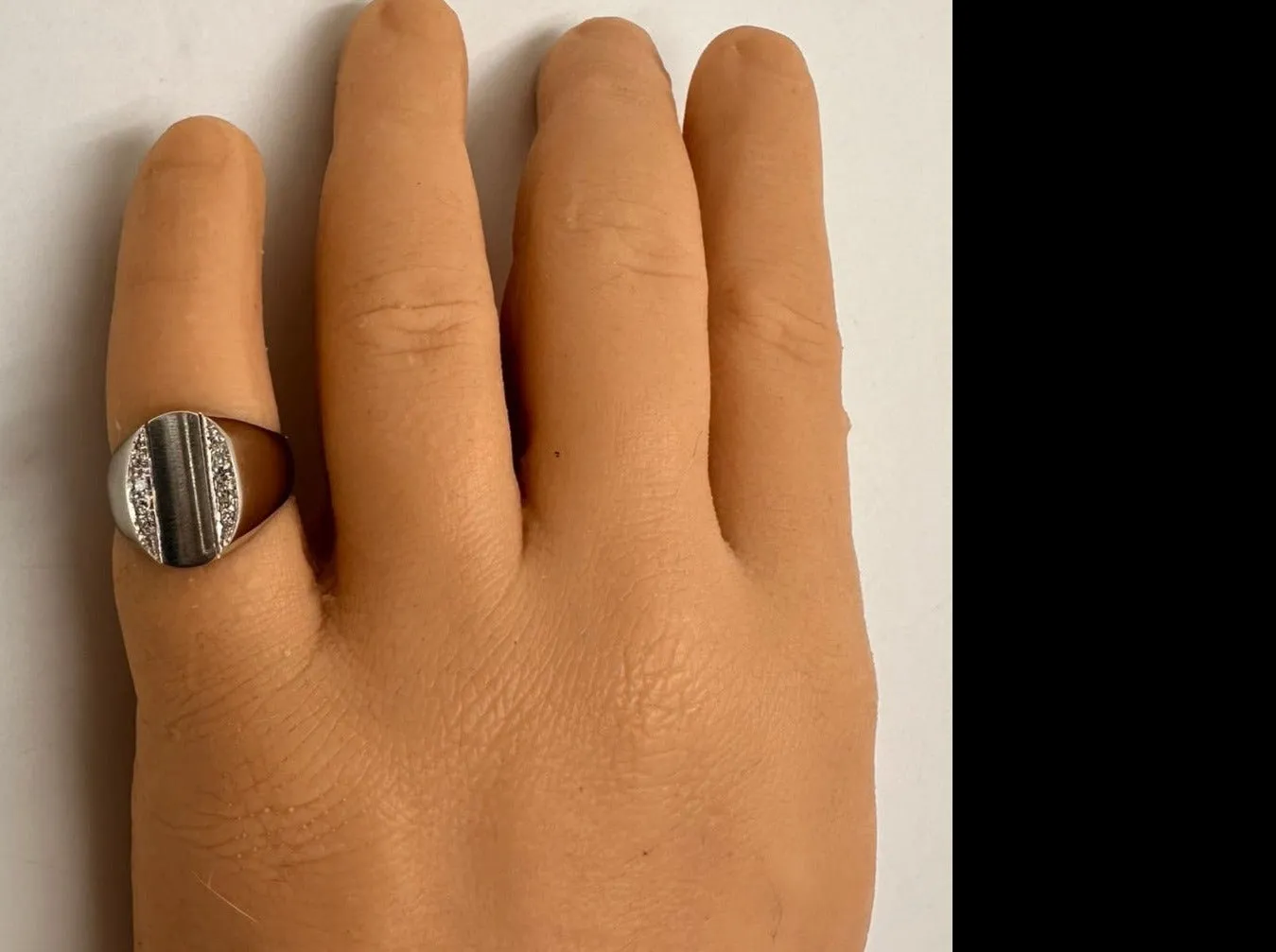 Amazing 18K Gold & Diamond Ring Gents/Unisex Signet Ring